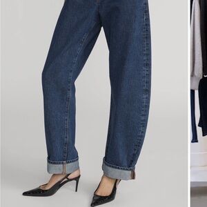 Frame Denim Dark Blue ‘The Bubble’ Jeans